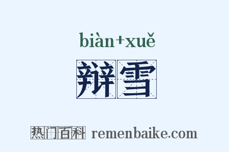 辩雪是什么意思的图片